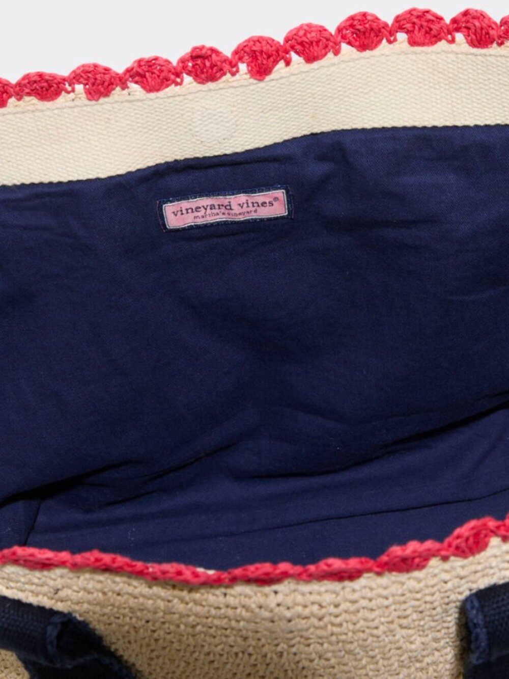 NWT NIB Vineyard Vines Medium Raffia Tote - Picture 2 of 3